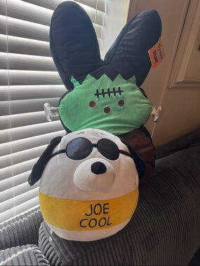 Peanuts Squismallow Joe CoolWhite & Peeps brand Frankenmallow bundle